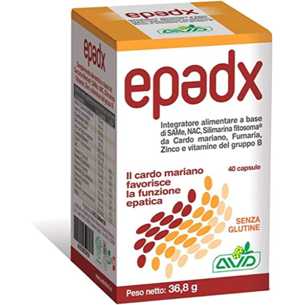 Epadx! Grande detossinante epatico. 
Grazie all'elevata biodisponibilità dei componenti è particolarmente efficace sia come epato protettore, sia come antiossidante e antinfiammatorio.
