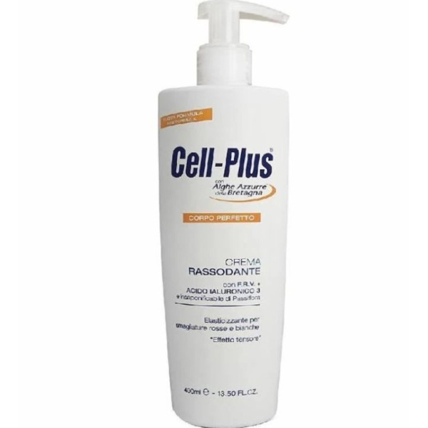 Crema rassodante cell-plus trattamento corpo per ridare tono ed elasticità alla pelle, con effetto antiage.