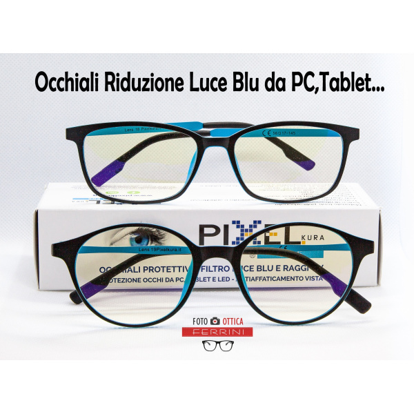 Gli occhiali PIXEL montati con lenti neutre forniscono un' importante protezione dalla LUCE BLU e dai raggi UV, indicate  per chi passa molte ore davanti ai monitor di pc  e tutti i dispositivi digitali.