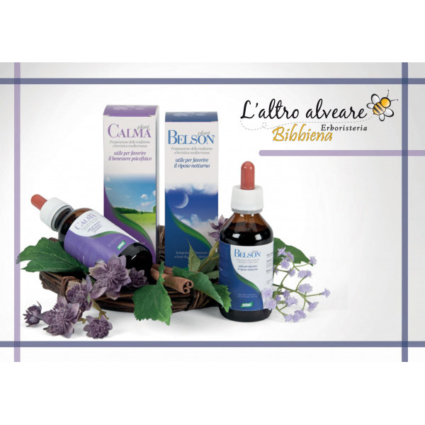 Calma plant e Belson plant sono formulati con estratti provenienti dalla tradizione erboristica mediterranea, favoriscono il benessere psicologico ed il riposo notturno.