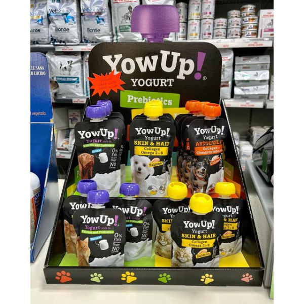 Una gustosa novità!

Gli yogurt Yow Up per cani e gatti!

Integratori per ogni esigenza, golosi e naturali, perfetti da far gustare da soli o da miscelare al mangime.