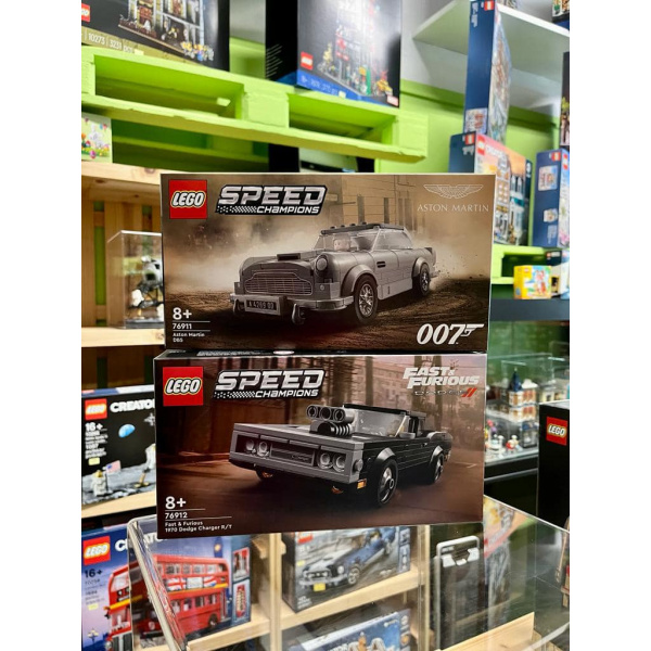 LEGO Speed Champions 76911 007 Aston Martin DB5 & 76912 Fast & Furious 1970 Dodge Charger R/T