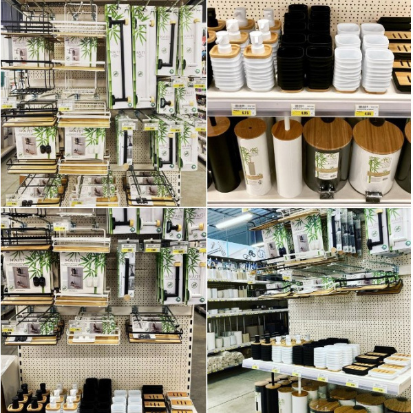 Nuova linea HAITI in bambù e acciaio nero o bianco : vienila a scoprire in negozio nella nostra area dedicata alla sistemazione e arredo bagno!