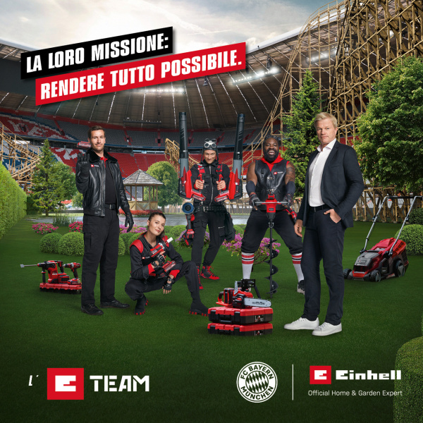 l'E-Team di Einhell all'Allianz Arena per una missione molto speciale: vuole creare le condizioni perfette! Dotato della batteria Power X-Change, l'E-Team rende possibile ogni missione